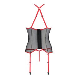 CORPETE E TANGA SATARA VERMELHO EROTIC LINE PASSION