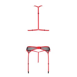CONJUNTO DE 3 PEÇAS SATARA VERMELHO EROTIC LINE PASSION