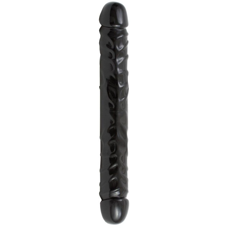 DILDO DUPLO JR. VEINED DOUBLE HEADER 12'' PRETO DILDO DUPLO JR. VEINED DOUBLE HEADER 12'' PRETO
