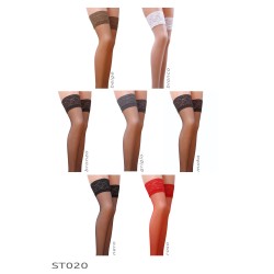 MEIAS DE LIGAS ST020 BEGE (FISHNET) PASSION