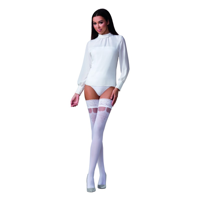 MEIAS DE LIGAS ST121 WHITE (60 DEN) GOLD COLLECTION PASSION MEIAS DE LIGAS ST121 WHITE (60 DEN) GOLD COLLECTION PASSION