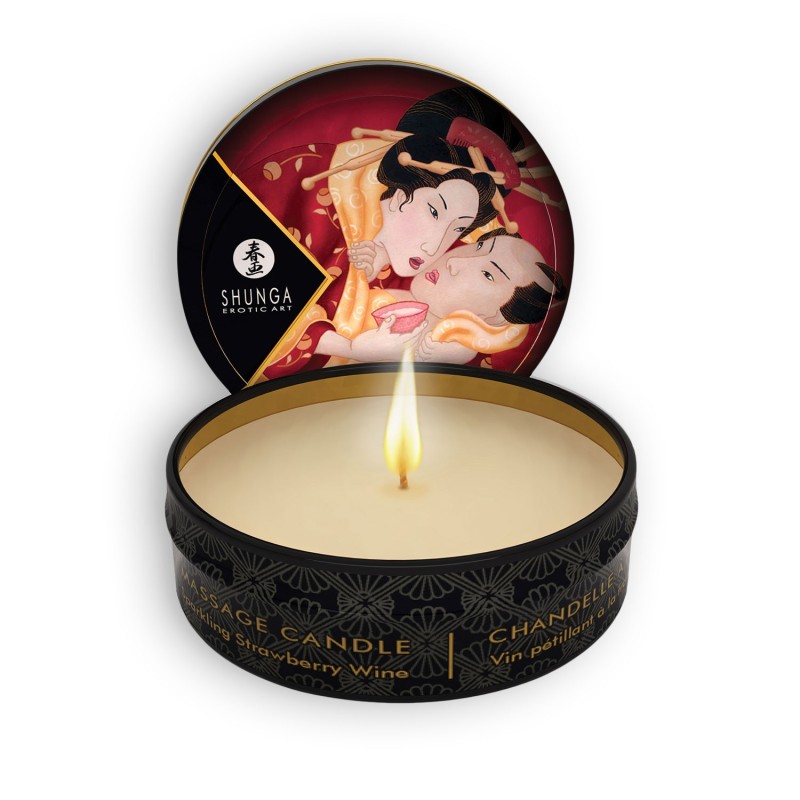 VELA DE MASSAGEM AFRODISÍACA SHUNGA CHAMPANHE E MORANGO 30ML VELA DE MASSAGEM AFRODISÍACA SHUNGA CHAMPANHE E MORANGO 30ML