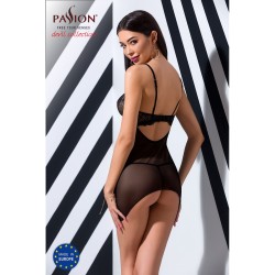 CAMISA DE NOITE E TANGA VERONIQUE PRETO PASSION