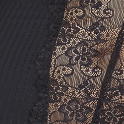 CAMISA DE NOITE E TANGA ZOJA PRETO PASSION
