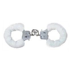 ALGEMAS COM PELÚCIA FURRY FUN BRANCO TOYJOY