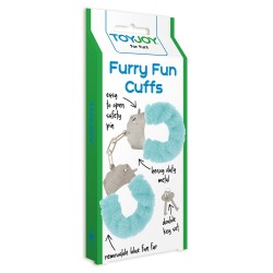 ALGEMAS COM PELÚCIA FURRY FUN AZUL CLARO TOYJOY