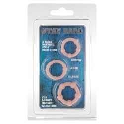 CONJUNTO DE 3 ANÉIS PARA O PÉNIS STAY HARD FLESH SCALA 