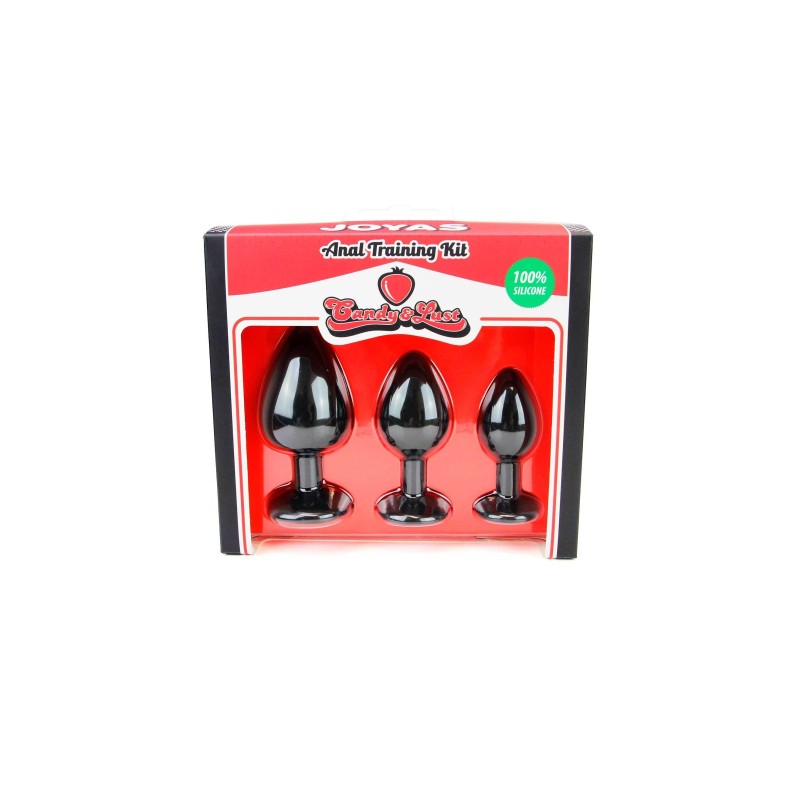 CONJUNTO DE JOIAS PARA TREINO ANAL PRETO CANDY LUST CONJUNTO DE JOIAS PARA TREINO ANAL PRETO CANDY LUST