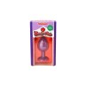 PLUG ANAL DE SILICONE COM JOIA ROXO CANDY LUST