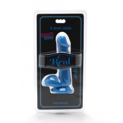 DILDO HAPPY DICKS 6 INCH COM TESTICULOS AZUL GET REAL