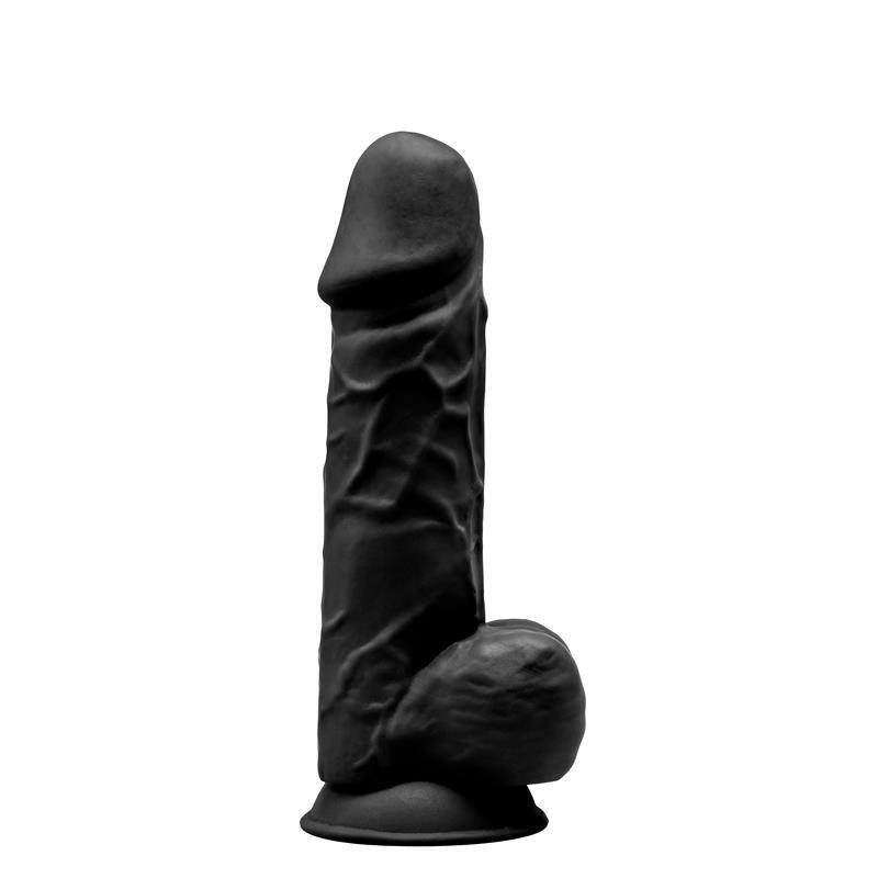 DILDO REALISTA DUAL DENSITY COM TESTÍCULOS PRETO MOD. 4 8.5" SILEXD DILDO REALISTA DUAL DENSITY COM TESTÍCULOS PRETO MOD. 4 8.5" SILEXD