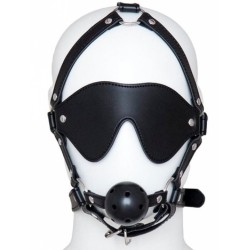 ARNÊS FACIAL COM VENDA E MORDAÇA OVER THE HEAD ARGUS TOYS