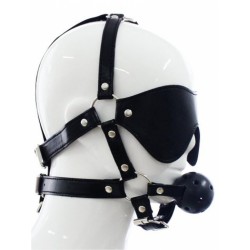 ARNÊS FACIAL COM VENDA E MORDAÇA OVER THE HEAD ARGUS TOYS