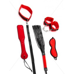 CONJUNTO DE 5 PEÇAS RED BONDAGE SET ARGUS TOYS