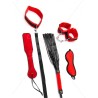 CONJUNTO DE 5 PEÇAS RED BONDAGE SET ARGUS TOYS