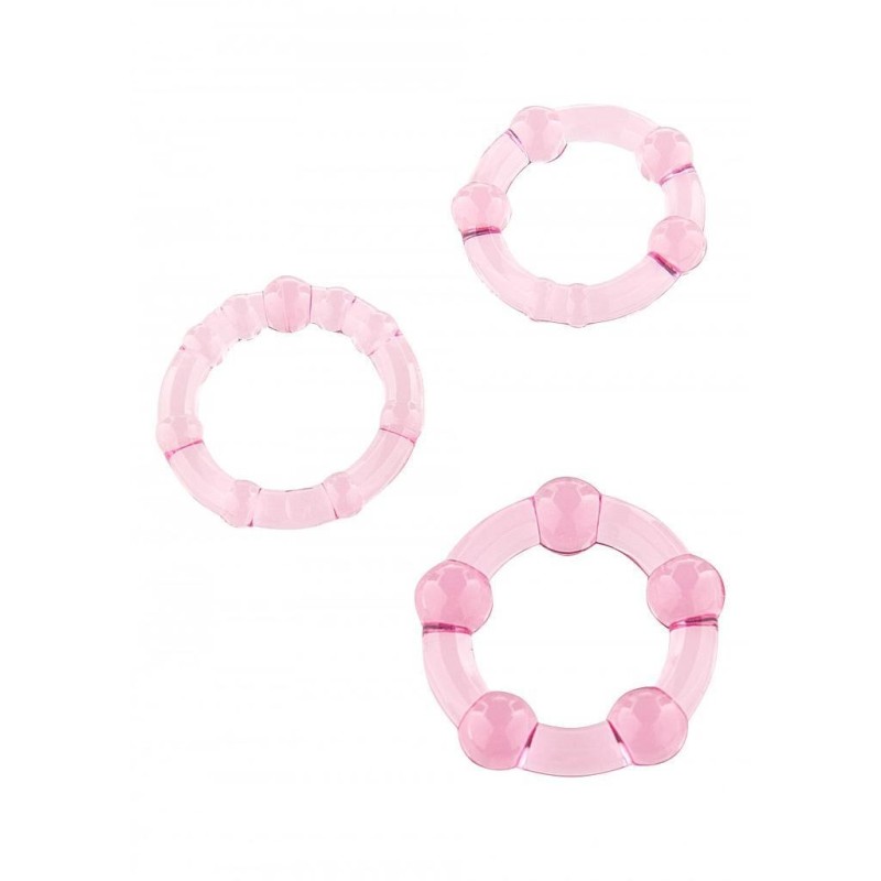CONJUNTO DE 3 ANÉIS PARA O PÉNIS STAY HARD ROSA SCALA CONJUNTO DE 3 ANÉIS PARA O PÉNIS STAY HARD ROSA SCALA