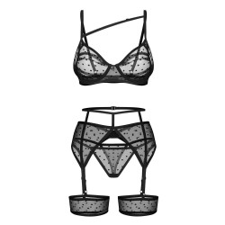 CONJUNTO DE 3 PEÇAS NUITES PRETO OBSESSIVE