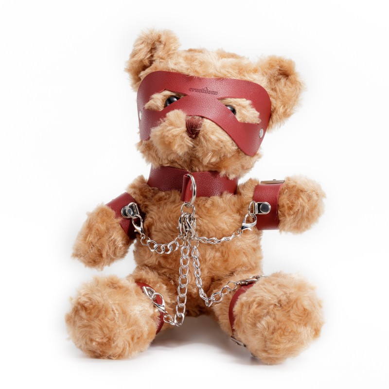 URSO DE PELÚCIA BONDAGE CRUSHITO VERMELHO 31CM CRUSHIOUS URSO DE PELÚCIA BONDAGE CRUSHITO VERMELHO 31CM CRUSHIOUS