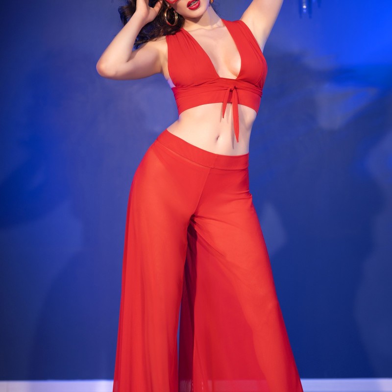CONJUNTO DE 3 PEÇAS CR-4857 VERMELHO CHILIROSE CONJUNTO DE 3 PEÇAS CR-4857 VERMELHO CHILIROSE