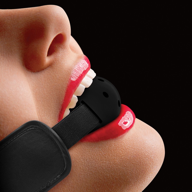MORDAÇA BRACE BALL GAG PRETA MORDAÇA BRACE BALL GAG PRETA