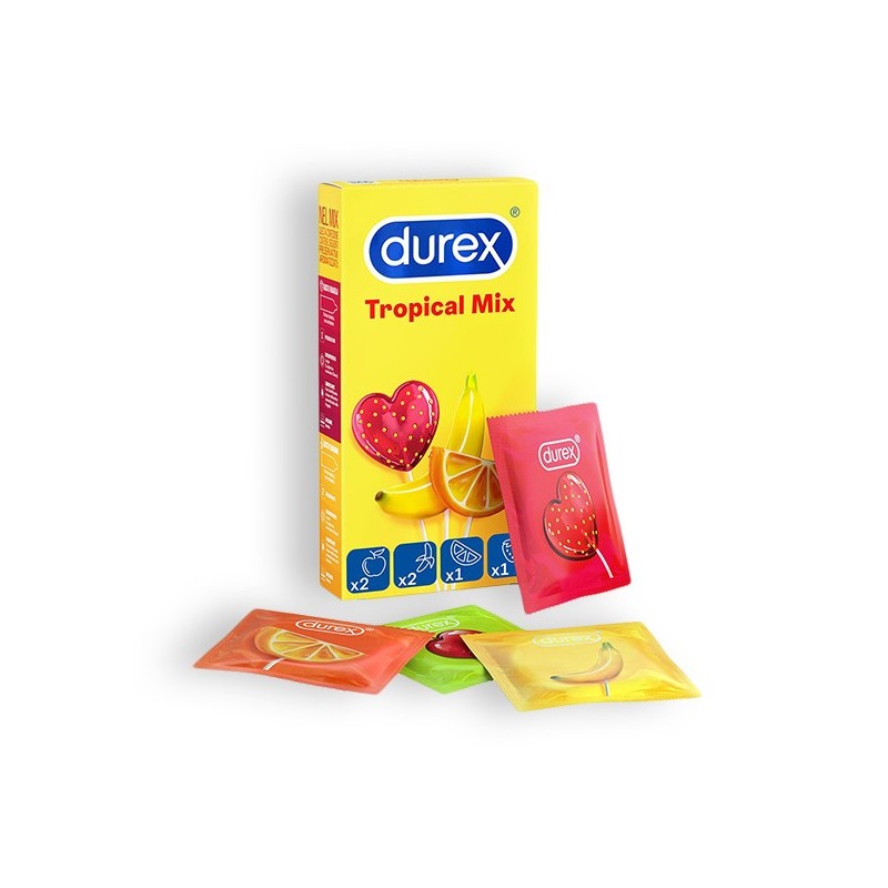 PRESERVATIVOS DUREX TROPICAL 6 UNIDADES PRESERVATIVOS DUREX TROPICAL 6 UNIDADES