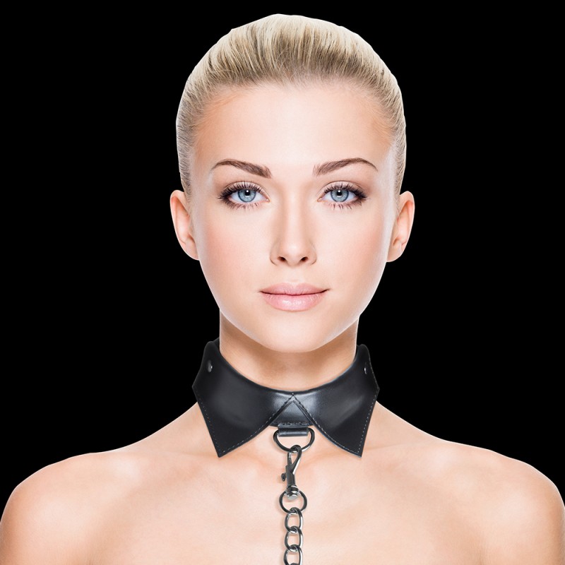 COLEIRA COM TRELA OUCH! EXCLUSIVE COLLAR WITH LEASH PRETA COLEIRA COM TRELA OUCH! EXCLUSIVE COLLAR WITH LEASH PRETA