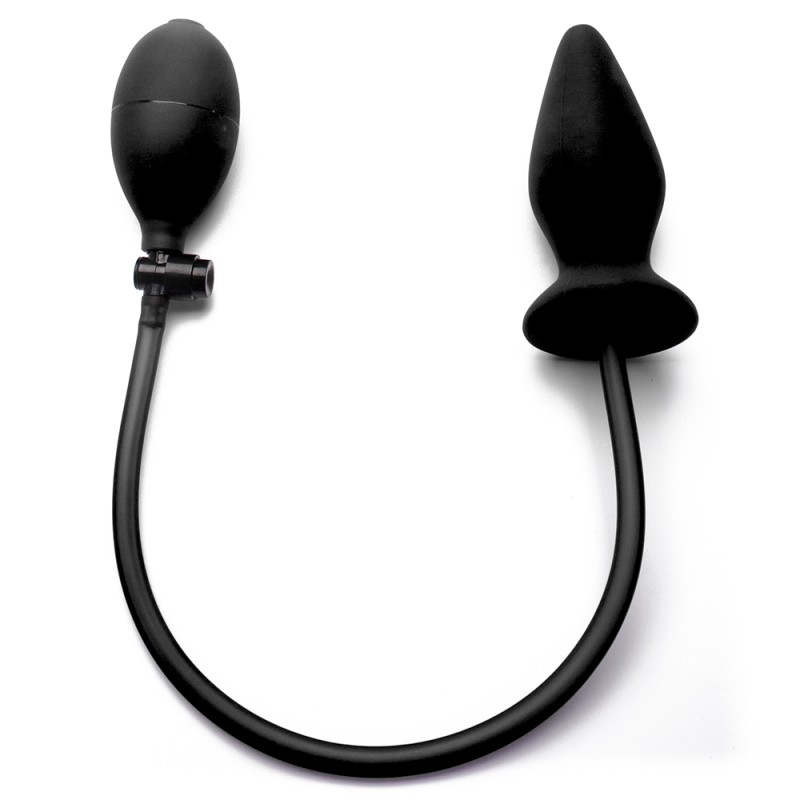 PLUG ANAL INSUFLÁVEL DE SILICONE OUCH! PRETO PLUG ANAL INSUFLÁVEL DE SILICONE OUCH! PRETO
