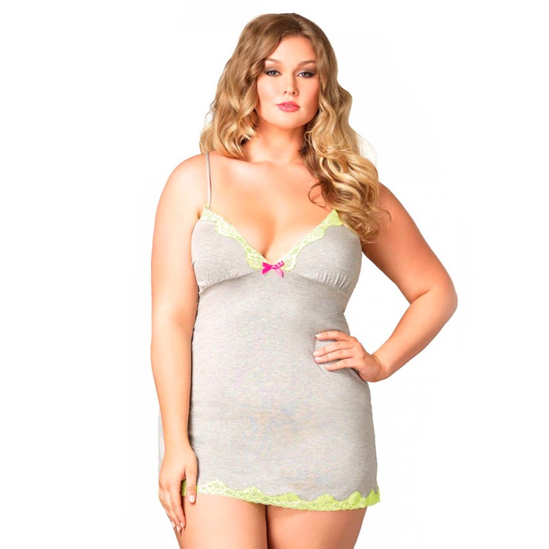 CAMISA DE NOITE LEG AVENUE SERAPHINA TAMANHO GRANDE CINZENTA CAMISA DE NOITE LEG AVENUE SERAPHINA TAMANHO GRANDE CINZENTA