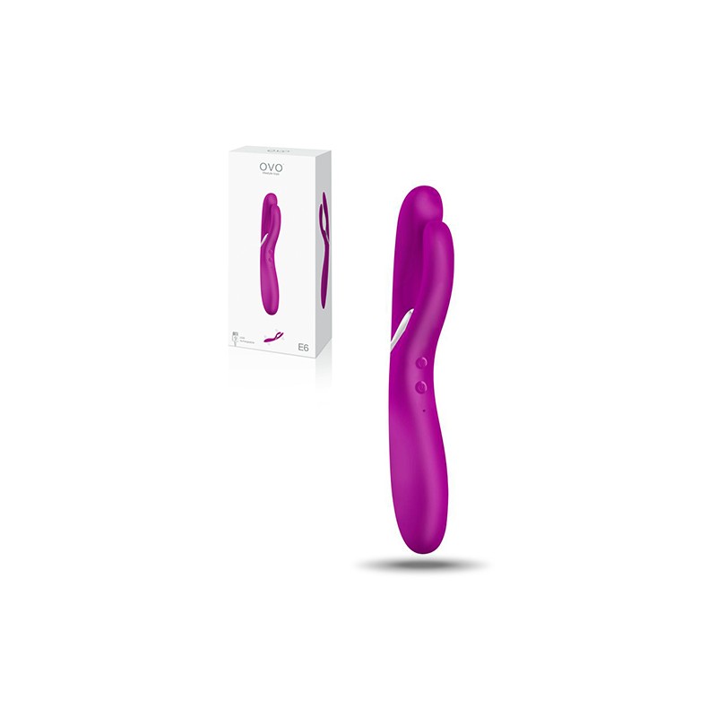 VIBRADOR DUPLO RECARREGÁVEL E6 OVO FÚCSIA VIBRADOR DUPLO RECARREGÁVEL E6 OVO FÚCSIA