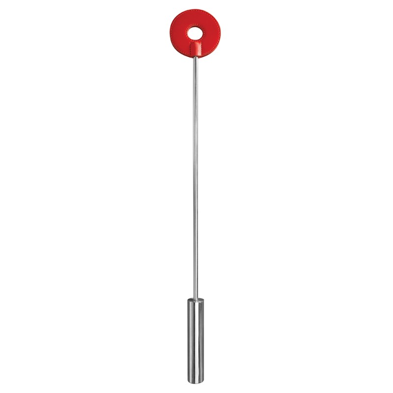 CHIBATA OUCH! LEATHER CIRCLE TIPPED METAL CROP VERMELHA CHIBATA OUCH! LEATHER CIRCLE TIPPED METAL CROP VERMELHA