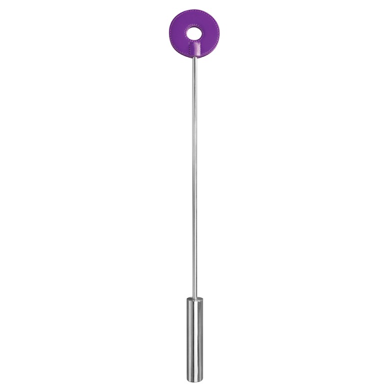 CHIBATA OUCH! LEATHER CIRCLE TIPPED METAL CROP ROXA CHIBATA OUCH! LEATHER CIRCLE TIPPED METAL CROP ROXA