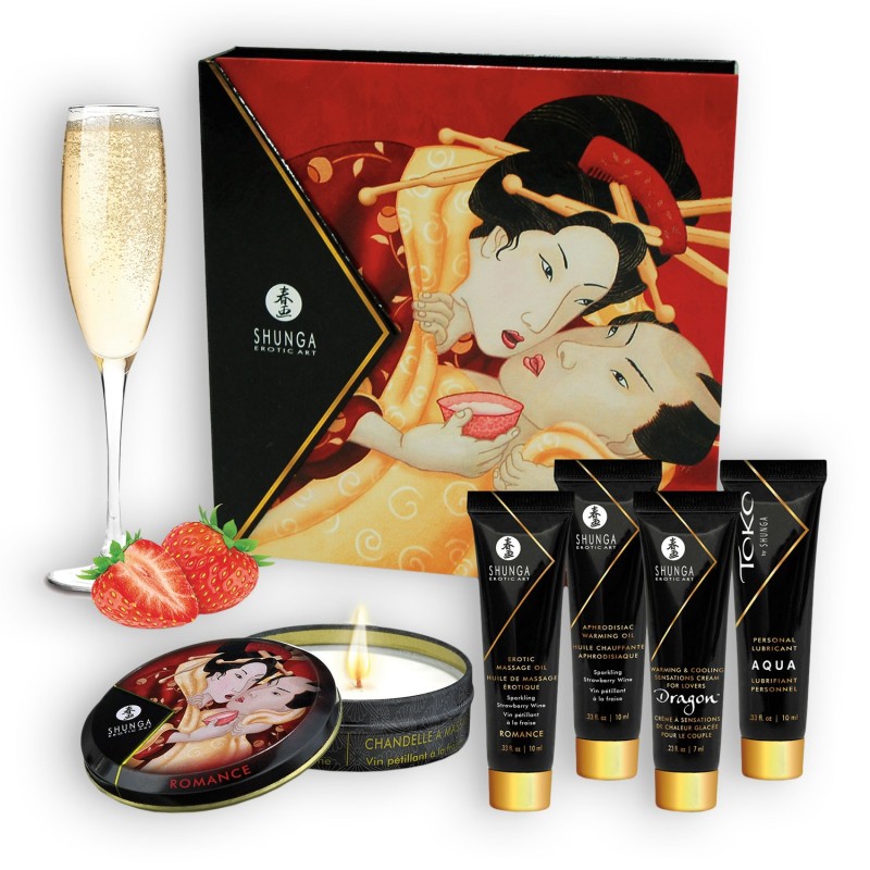 CONJUNTO SHUNGA SEGREDOS DE GEISHA MORANGO E CHAMPANHE CONJUNTO SHUNGA SEGREDOS DE GEISHA MORANGO E CHAMPANHE