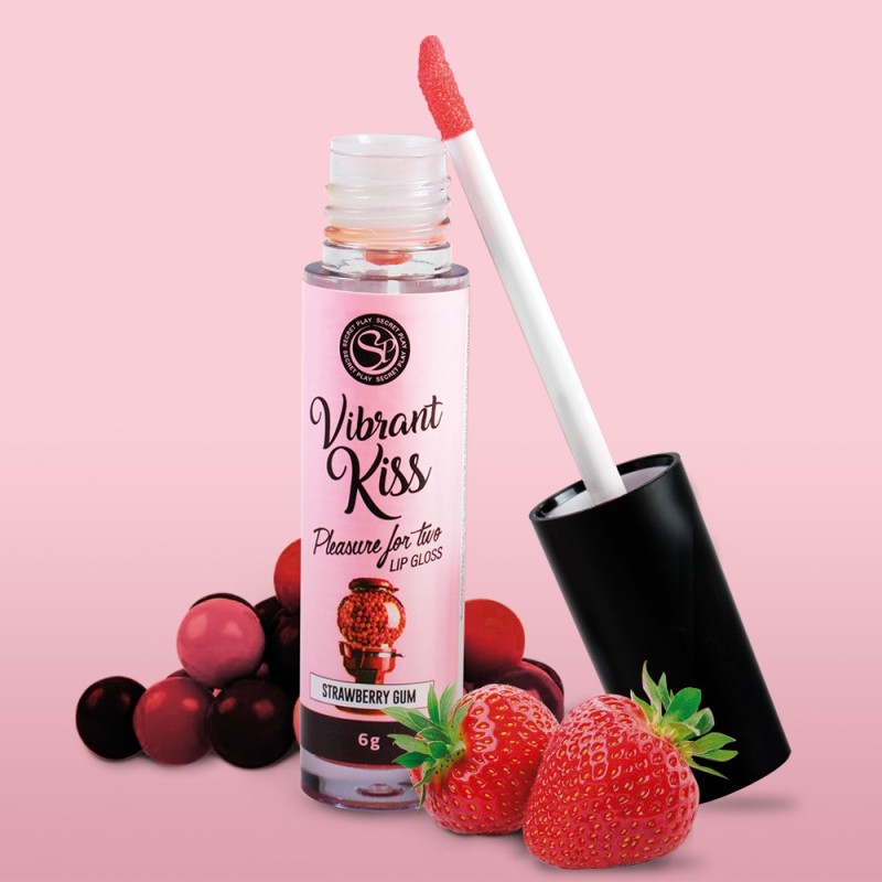 LIP GLOSS DE PASTILHA DE MORANGO VIBRANT KISS 6GR LIP GLOSS DE PASTILHA DE MORANGO VIBRANT KISS 6GR