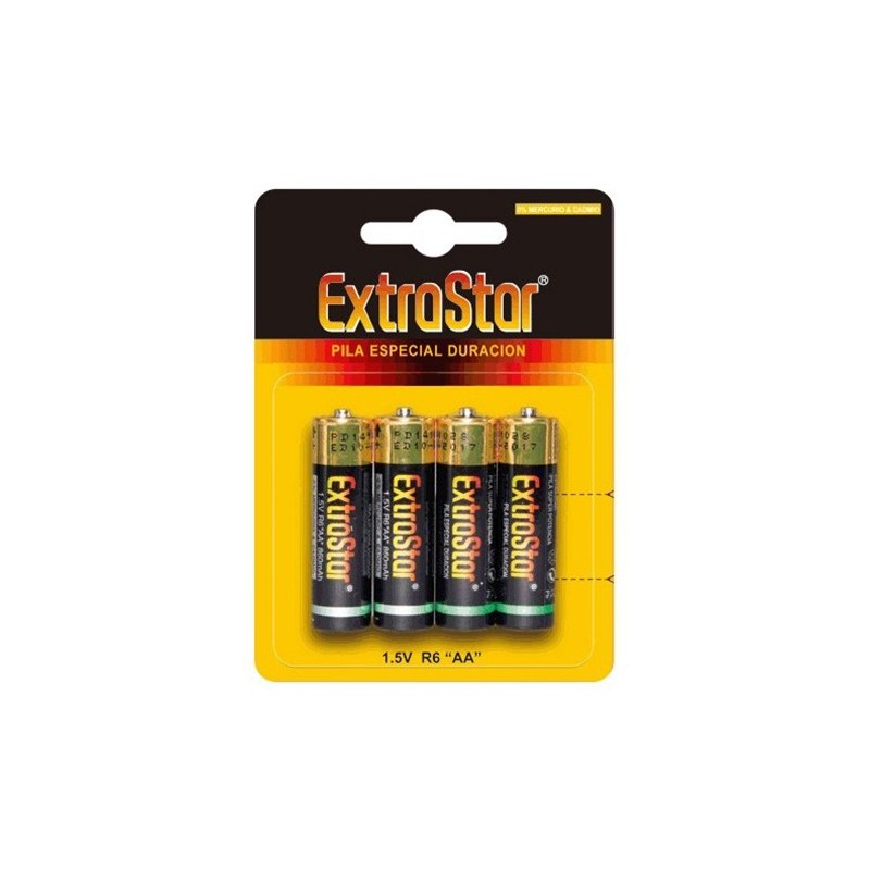 4 PILHAS AA EXTRASTAR