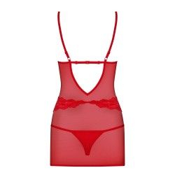 CAMISA DE NOITE E TANGA 829-CHE OBSESSIVE VERMELHA