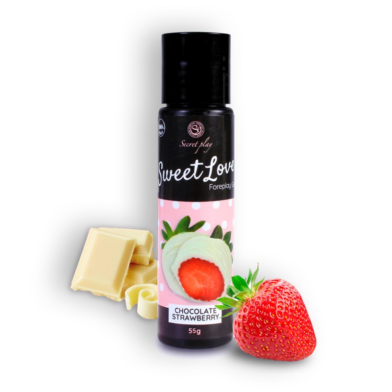 GEL LUBRIFICANTE COM SABOR A MORANGO E CHOCOLATE BRANCO SWEET LOVE SECRET PLAY 60ML GEL LUBRIFICANTE COM SABOR A MORANGO E CHOCOLATE BRANCO SWEET LOVE SECRET PLAY 60ML