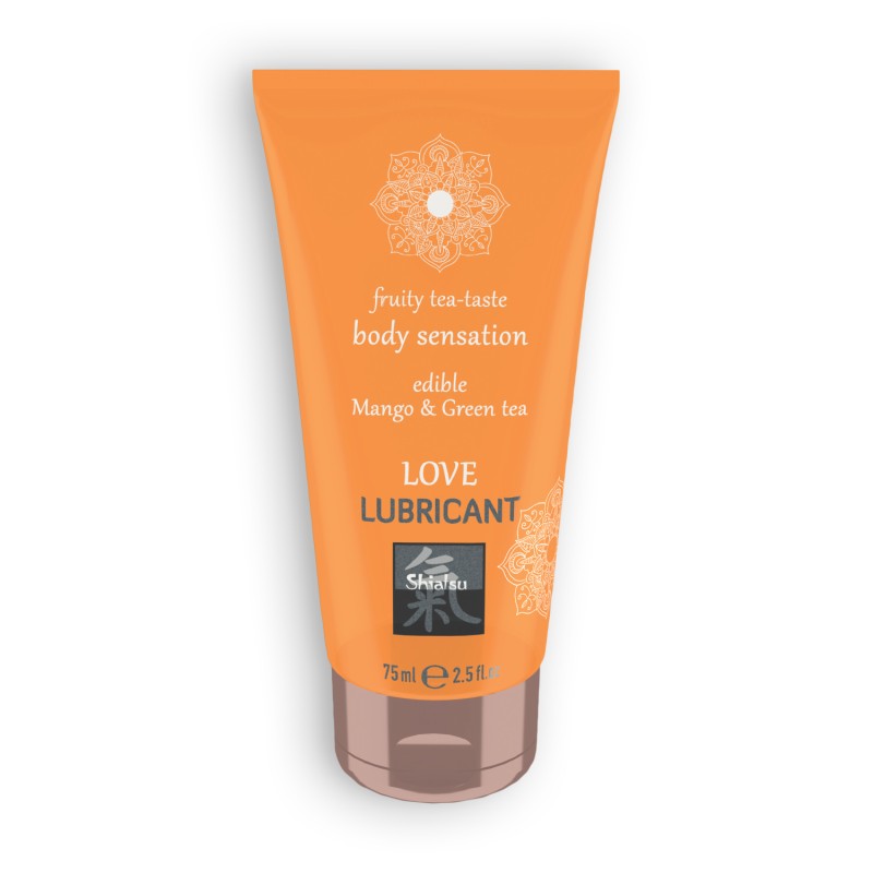 LUBRIFICANTE BEIJÁVEL LOVE FRUITY TEA COM SABOR A CHÁ VERDE E MANGA SHIATSU™ 75ML LUBRIFICANTE BEIJÁVEL LOVE FRUITY TEA COM SABOR A CHÁ VERDE E MANGA SHIATSU™ 75ML