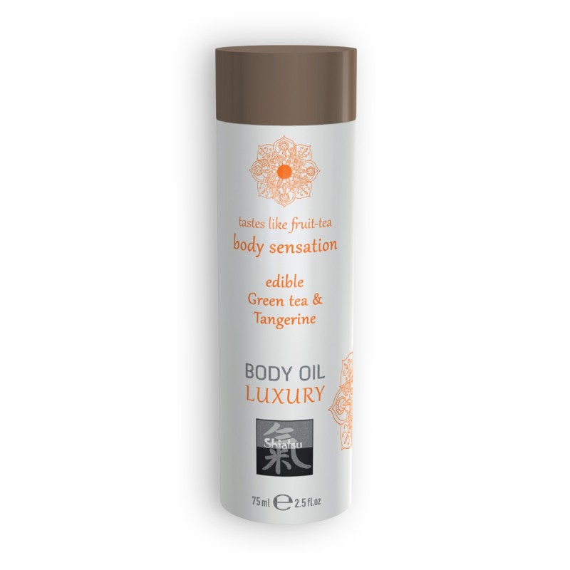 ÓLEO DE MASSAGEM BEIJÁVEL LUXURY BODY OIL DE CHÁ VERDE E TANGERINA SHIATSU™ 75ML ÓLEO DE MASSAGEM BEIJÁVEL LUXURY BODY OIL DE CHÁ VERDE E TANGERINA SHIATSU™ 75ML