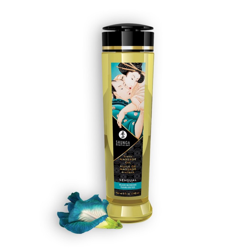 ÓLEO DE MASSAGEM SHUNGA SENSUAL ISLAND BLOSSOMS 240ML ÓLEO DE MASSAGEM SHUNGA SENSUAL ISLAND BLOSSOMS 240ML