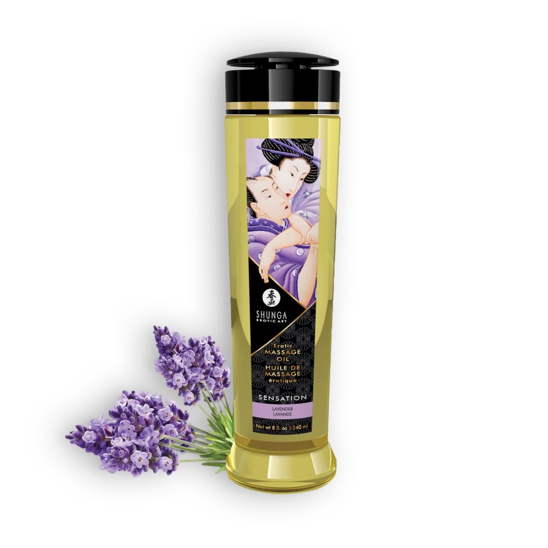 ÓLEO DE MASSAGEM SHUNGA SENSATION LAVANDA 240ML ÓLEO DE MASSAGEM SHUNGA SENSATION LAVANDA 240ML