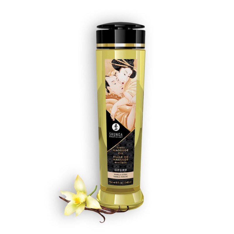 ÓLEO DE MASSAGEM SHUNGA DESIRE BAUNILHA 240ML ÓLEO DE MASSAGEM SHUNGA DESIRE BAUNILHA 240ML