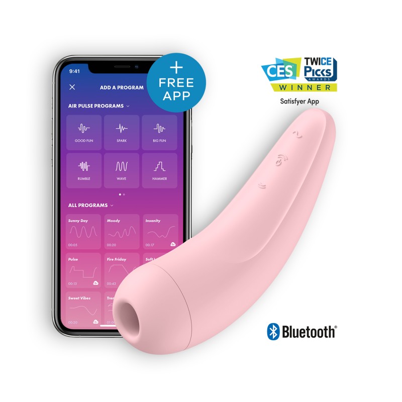 ESTIMULADOR CURVY 2+ COM APP SATISFYER ROSA ESTIMULADOR CURVY 2+ COM APP SATISFYER ROSA