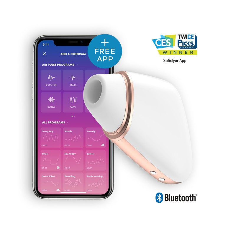 ESTIMULADOR LOVE TRIANGLE COM APP SATISFYER BRANCO ESTIMULADOR LOVE TRIANGLE COM APP SATISFYER BRANCO