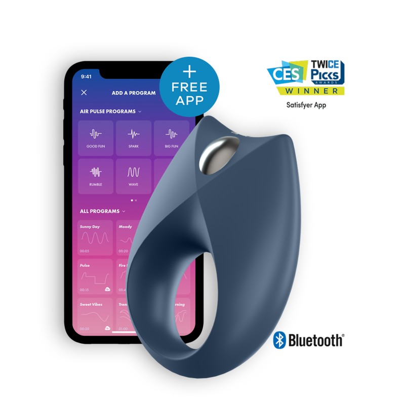 ANEL VIBRATÓRIO COM APP E BLUETOOTH ROYAL ONE RING SATISFYER AZUL ANEL VIBRATÓRIO COM APP E BLUETOOTH ROYAL ONE RING SATISFYER AZUL
