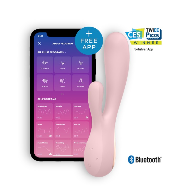 VIBRADOR MONO FLEX COM APP E BLUETOOTH SATISFYER MALVA VIBRADOR MONO FLEX COM APP E BLUETOOTH SATISFYER MALVA