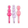 CONJUNTO DE 3 PLUGS ANAIS BOOTY CALL SATISFYER COLORIDOS