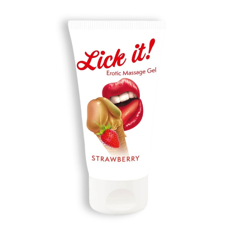 LUBRIFICANTE BEIJÁVEL LICK-IT MORANGO 50ML LUBRIFICANTE BEIJÁVEL LICK-IT MORANGO 50ML