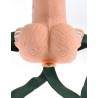 ARNÊS COM DILDO OCO RECARREGÁVEL 6" HOLLOW RECHARGEABLE STRAP-ON COM COMANDO FETISH FANTASY SERIES