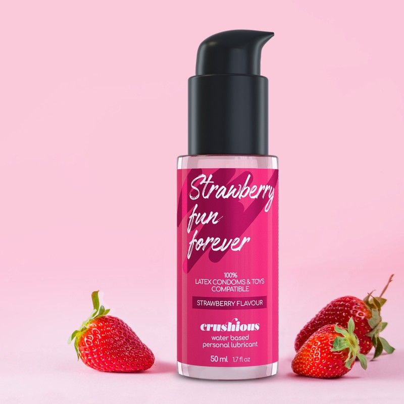 LUBRIFICANTE COM SABOR A MORANGO 50 ML CRUSHIOUS LUBRIFICANTE COM SABOR A MORANGO 50 ML CRUSHIOUS