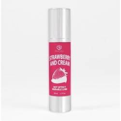 LUBRIFICANTE DE EFEITO CALOR COM SABOR A MORANGO COM NATAS 50 ML SECRET PLAY